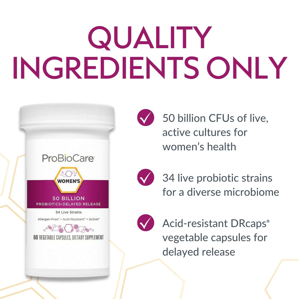 ProBioCare Probiotic for Women - 50 Billion CFUs - Supports Digestive