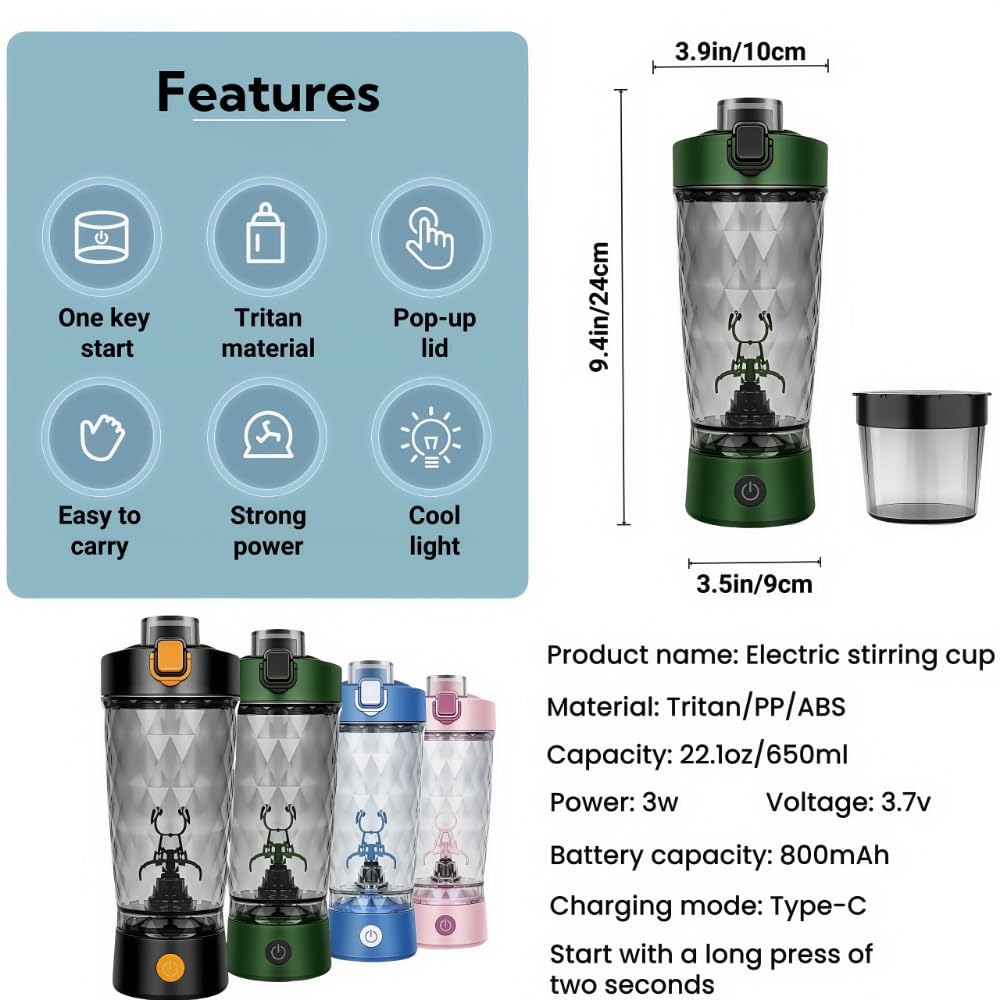 TDXVPB Self electric Stirring Cup with powder box Protein Shake