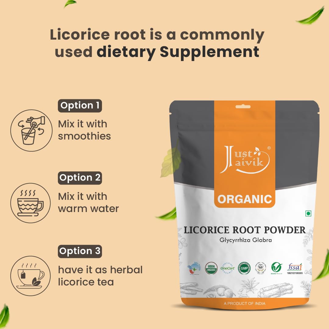 Just Jaivik Organic Licorice Root Powder - 227g - image 4