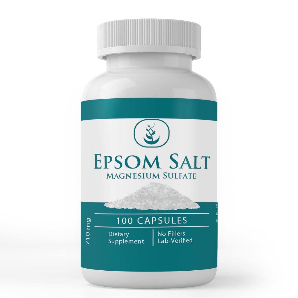 Pure Original Ingredients Epsom Salt - 100 Capsules