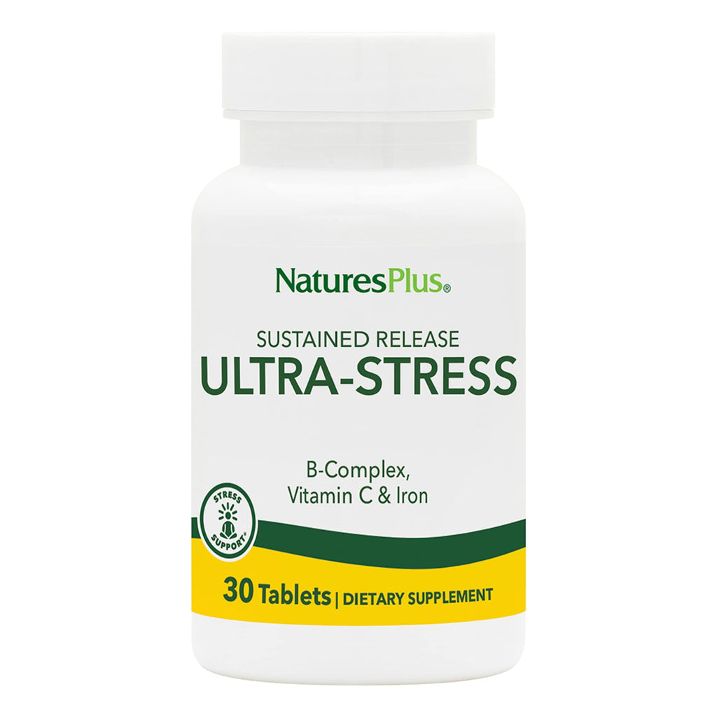 NaturesPlus Ultra-Stress with Iron B-Complex Supplement - 30 Tablets