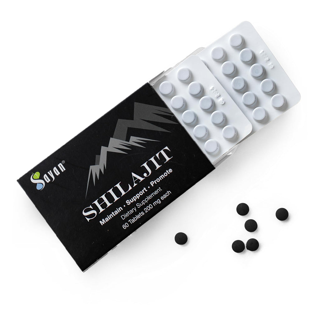 Sayan Shilajit Tablets 200mg Fulvic Acid - 60 Count