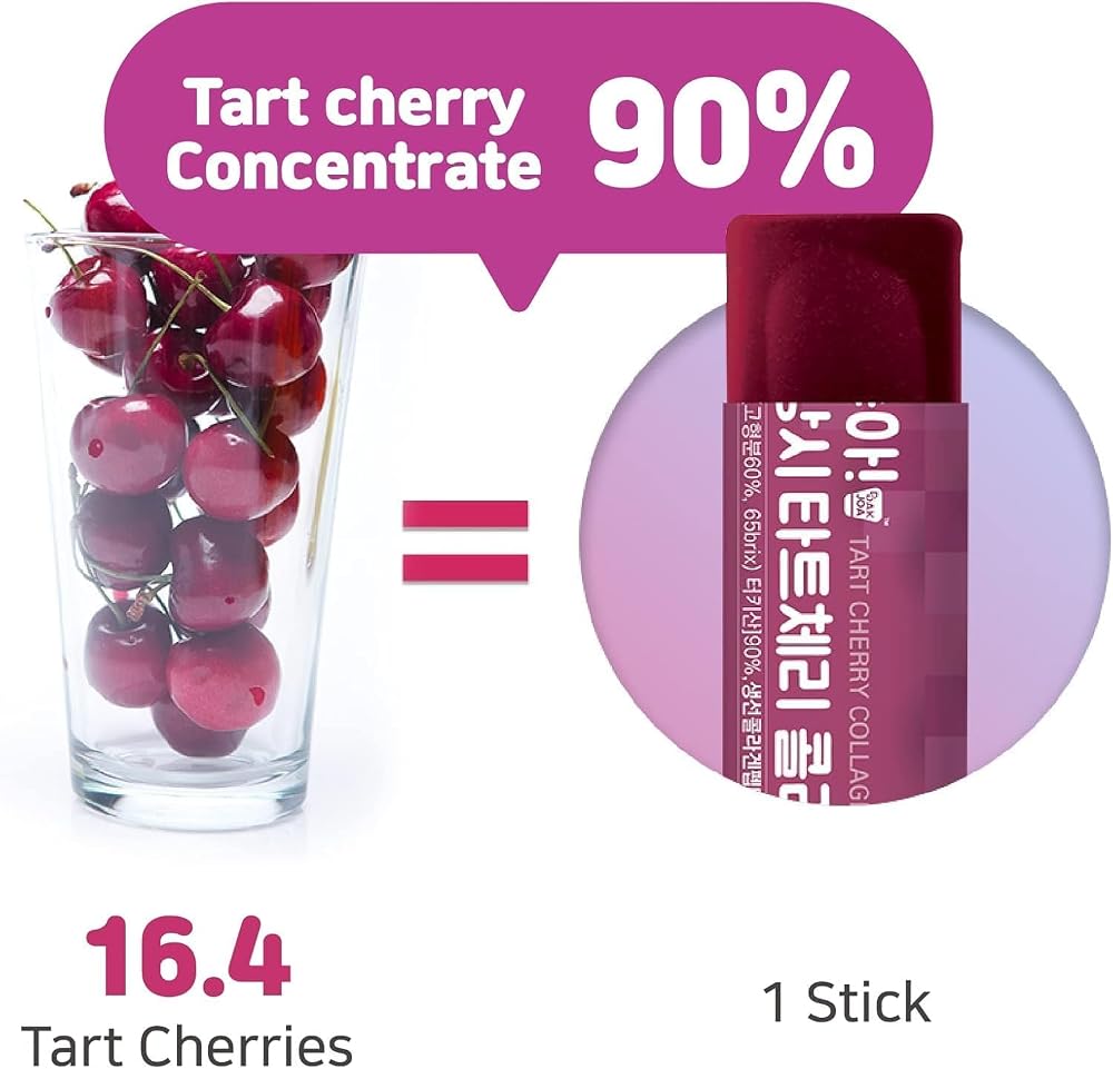 Mippeum Tart Cherry Collagen Jelly Stick with Fish Collagen - 15 Sticks - image 5
