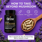grow vitamin Organic Lion's Mane Brain Booster - 60 Vegetarian Capsules - image 6