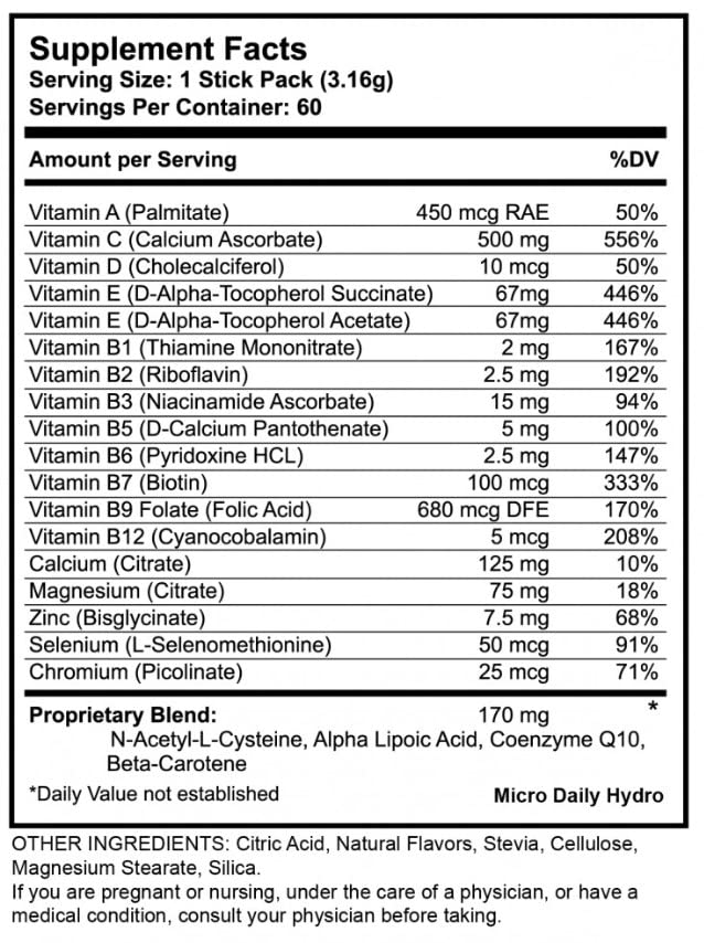 Micro Daily Hydro Antioxidant Powder - 60 Stick Packs - image 2