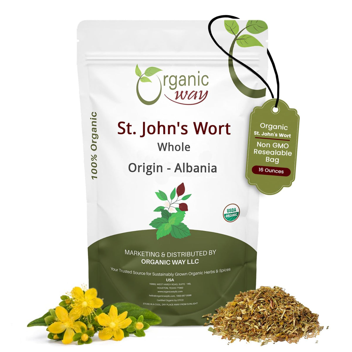 Organic Way St. John's Wort Whole - Herbal Tea - Origin Albania