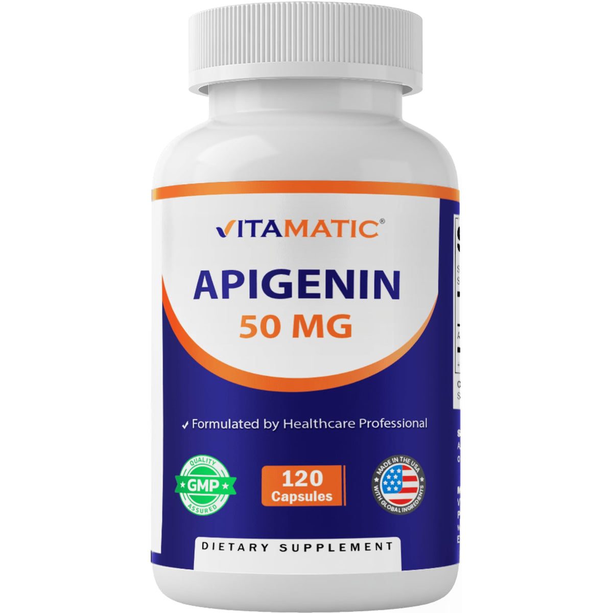 Vitamatic Apigenin 50 mg for Sleep & Relaxation - 120 Capsules
