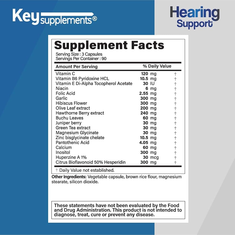Keysupplement Hearing Support 90 Capsules for Tinnitus Relief - image 4