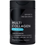 Sports Research Multi Collagen Peptides with Hyaluronic Acid - 90 Capsules