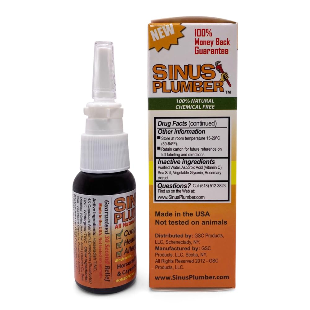 Sinus Plumber Hot Pepper Nasal Spray for Congestion Relief - 2 Pack - image 3