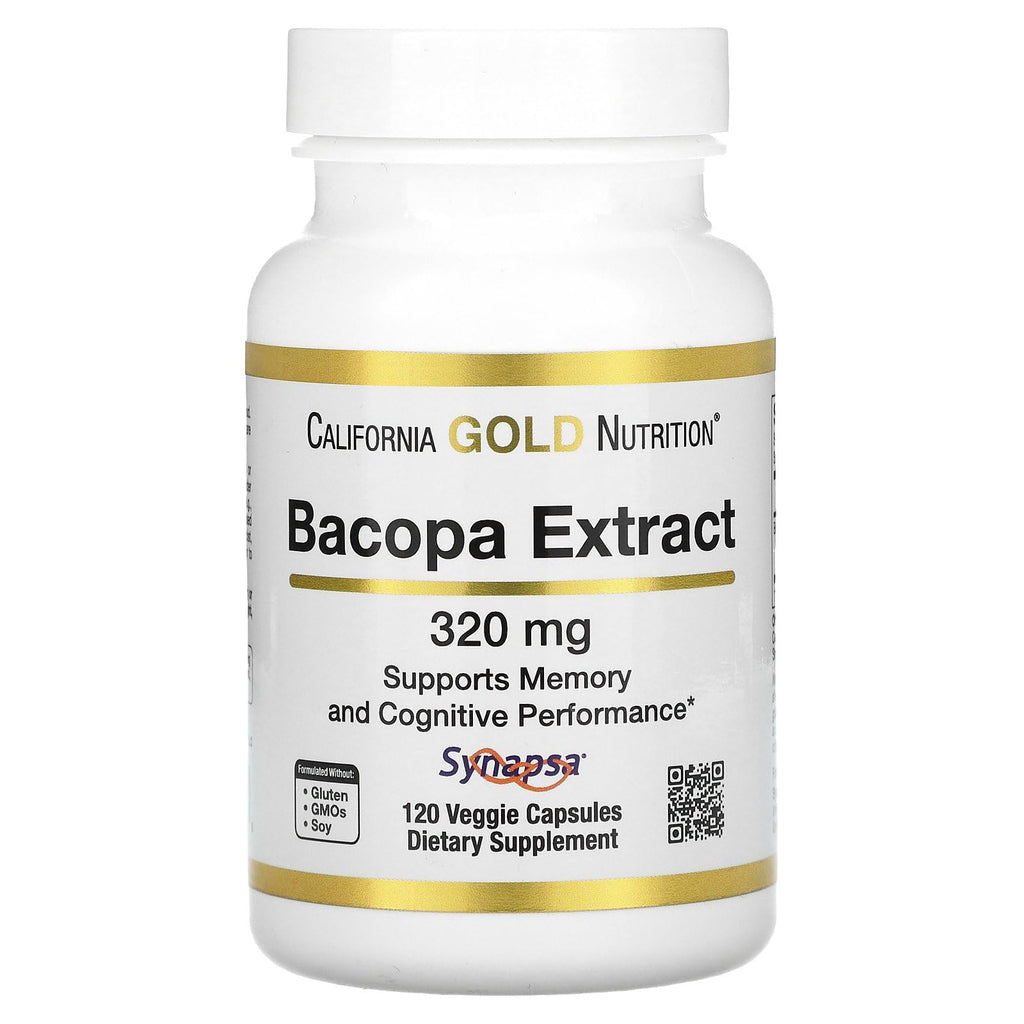California Gold Nutrition Bacopa Extract 320 mg - 120 Vegetarian Capsules