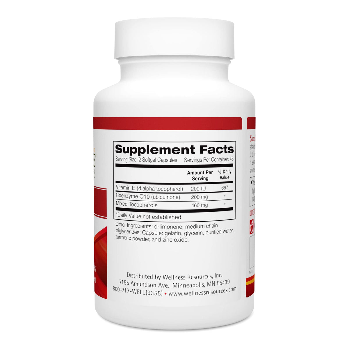 Wellness Resources Q10 CoQ10 100 mg Softgels - 90 Count - image 2