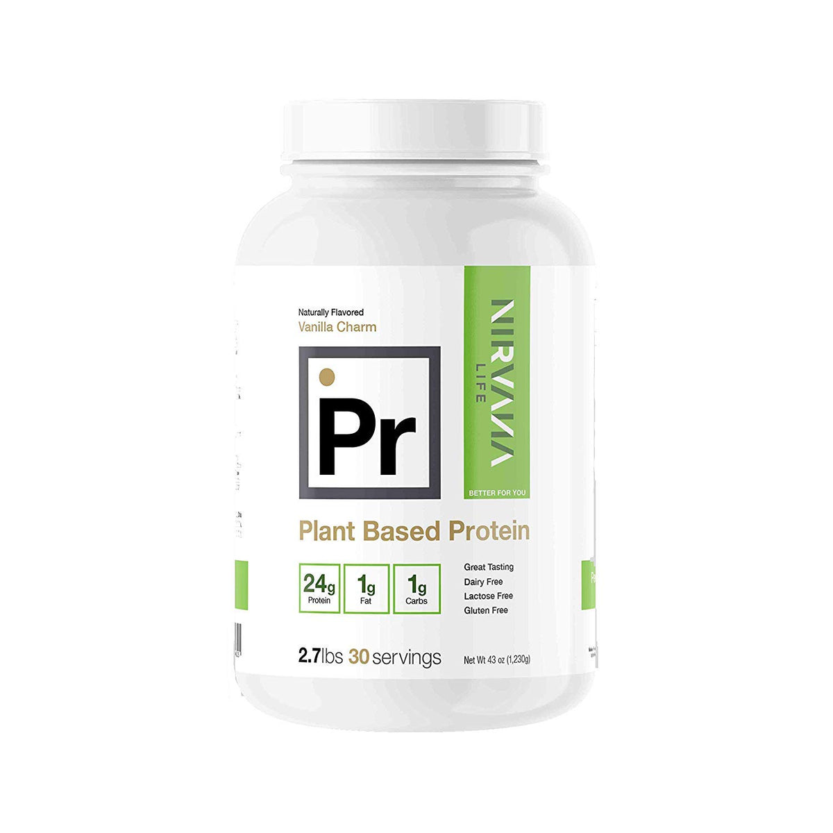 Nirvana Life Nutrition Pr Protein Plant-Based Powder Vanilla - 3 Pound