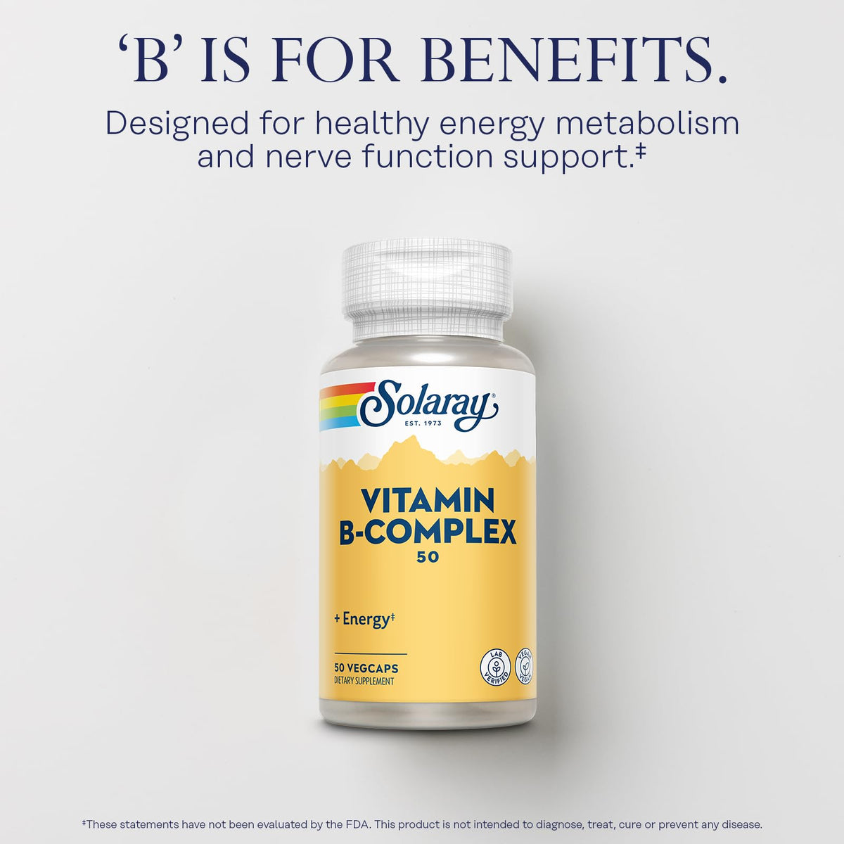 SOLARAY Vitamin B Complex 50 mg - Cellular Energy Vitamins