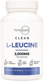 Type Zero L-Leucine Capsules 2000mg - 120 Capsules