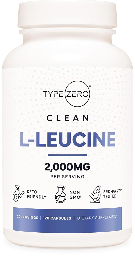 Type Zero L-Leucine Capsules 2000mg - 120 Capsules
