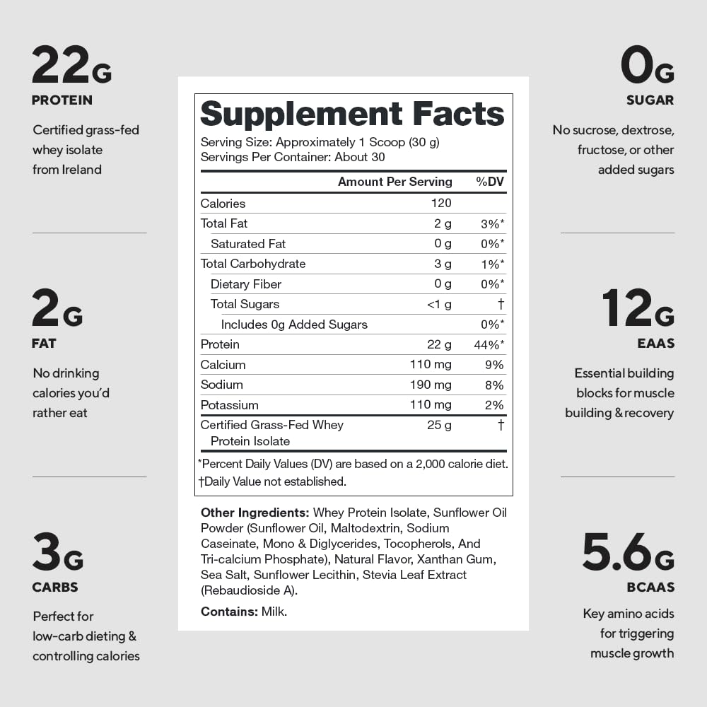 LEGION Whey+ Protein Whey Isolate from Grass Fed Cows - Whey Protein