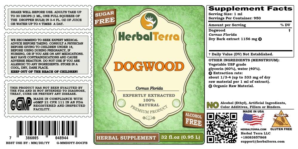 Herbal Terra LLC Dogwood (Cornus Florida) Tincture