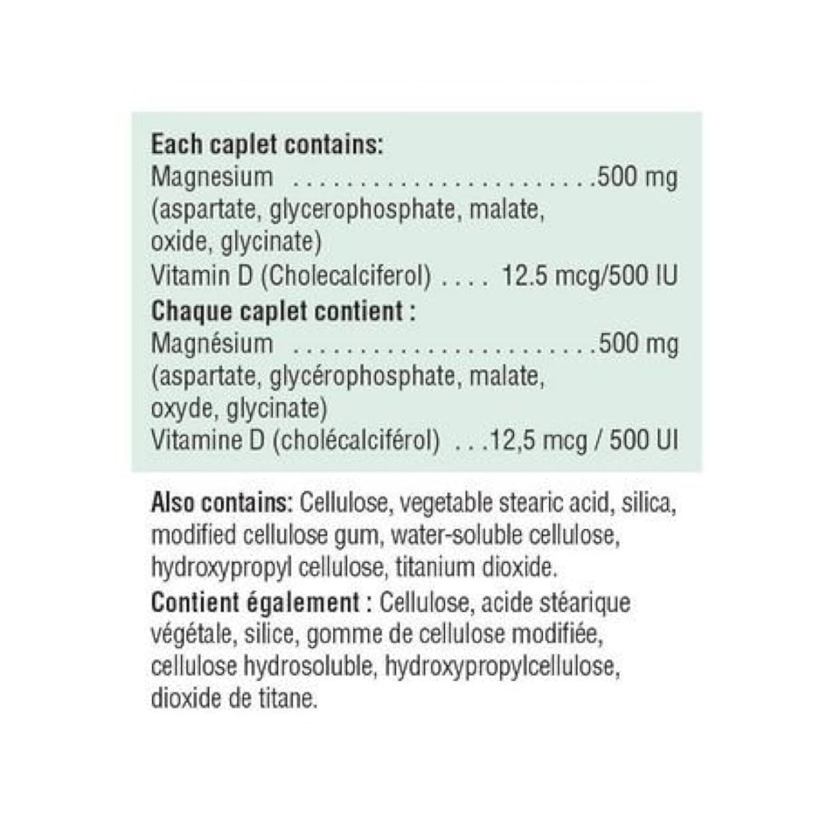 Jamieson High-Potency Magnesium 500 mg + D3 - 60 Caplets - image 2