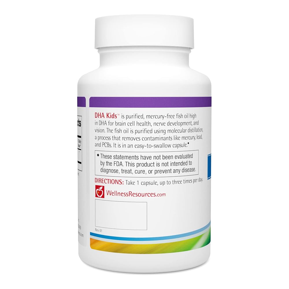 Wellness Resources DHA Kids Omega 3 Brain Health - 90 Softgels - image 3