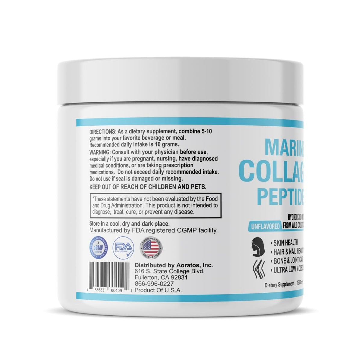 Aoratos Marine Collagen Peptides Powder - 150g - image 4