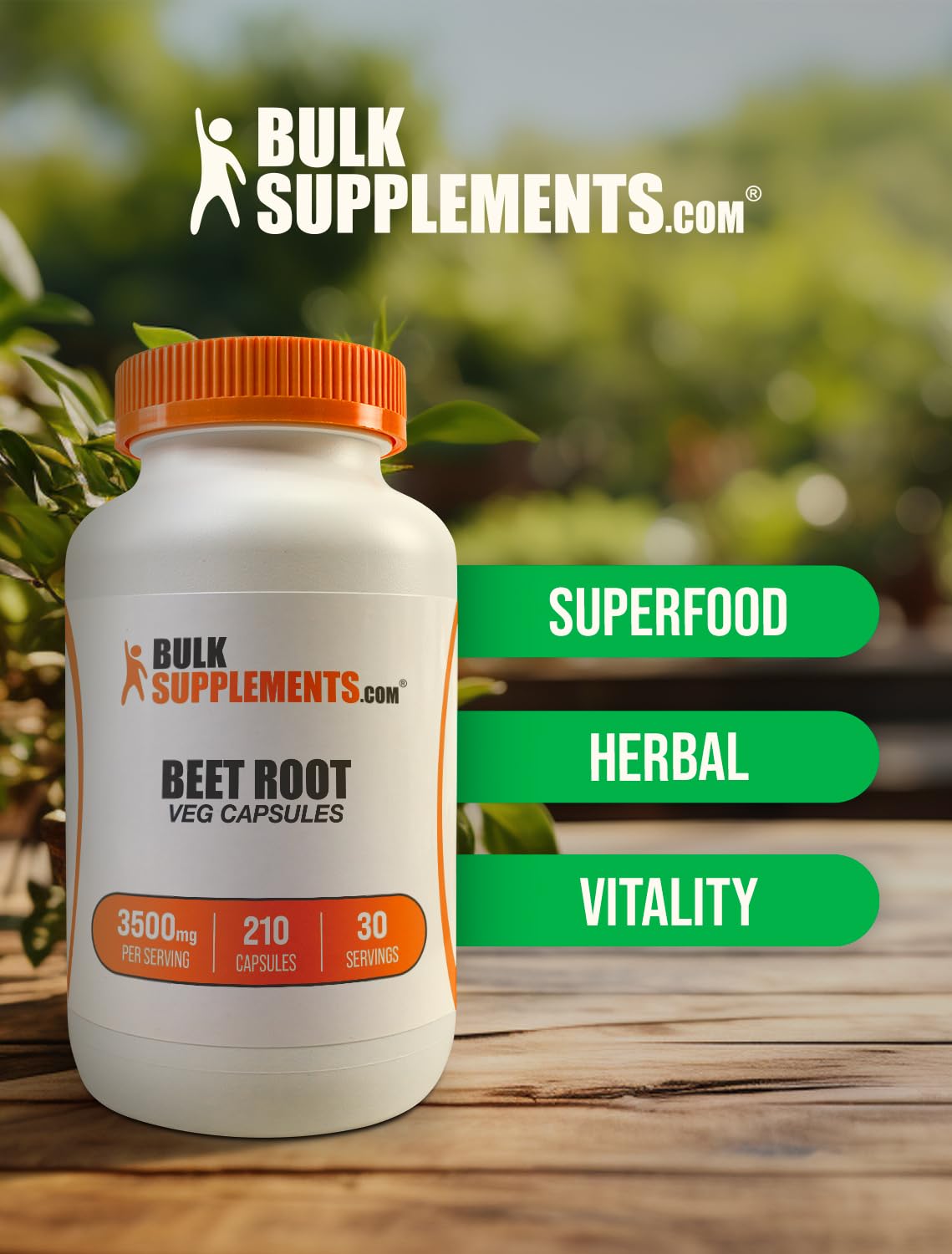 BulkSupplements Beet Root Capsules - 210 Vegetarian Capsules - image 5