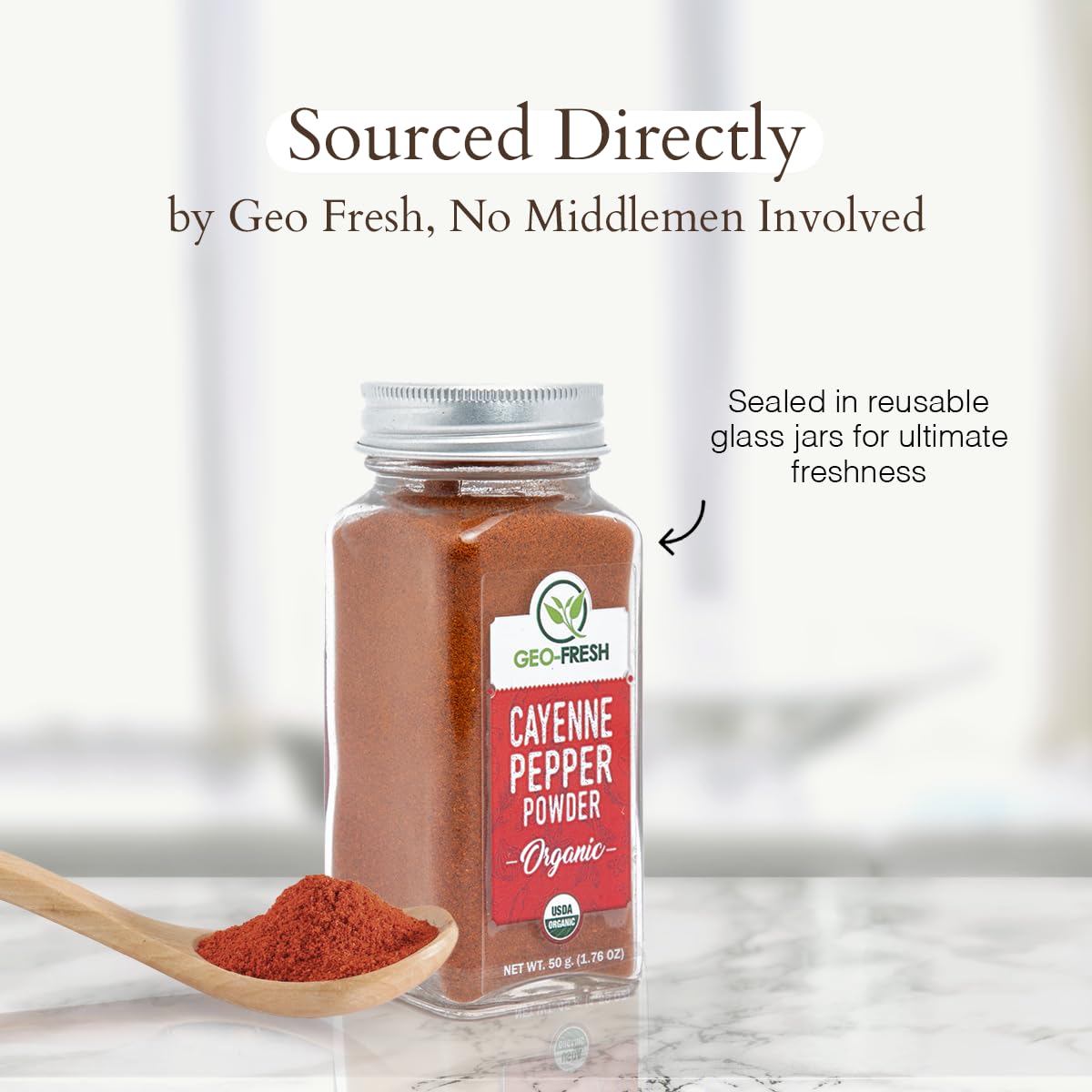 Geo-Fresh Organic Cayenne Pepper Powder - 50g - image 5