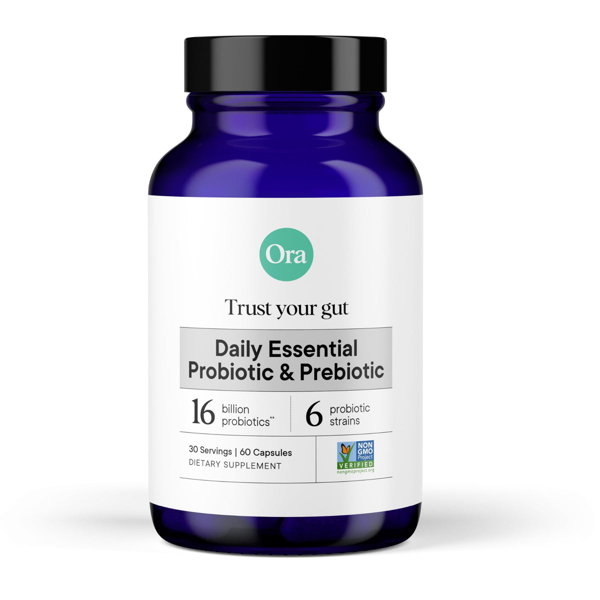 Ora Organic Vegan Probiotic with Prebiotics 16 Billion CFU - 60 Capsules