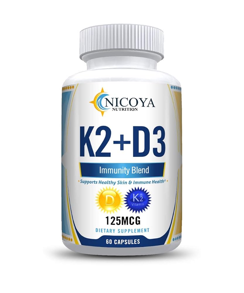 Nicoya Nutrition Vitamin K2 D3 5000 IU Supplement - 60 Softgels
