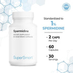 Supersmart Spermidine 3mg Rice Starch Extract - 60 Vegetarian Capsules - image 5