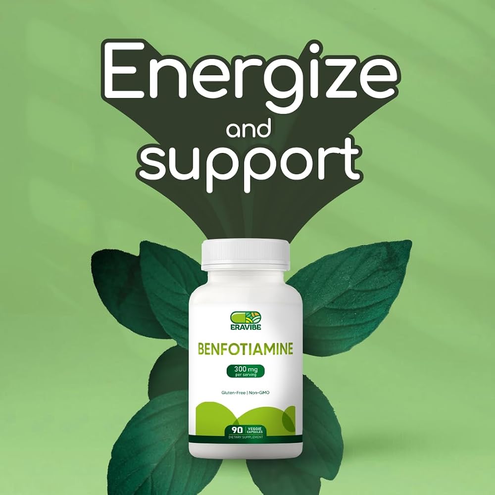 ERAVIBE Benfotiamine 300mg Vitamin B1 - 90 Vegetarian Capsules - image 5