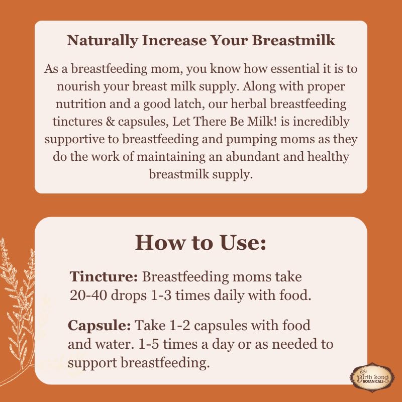 Birth Song Botanicals Let There Be Milk! Herbal Breastfeeding Tincture - 1 oz - image 5