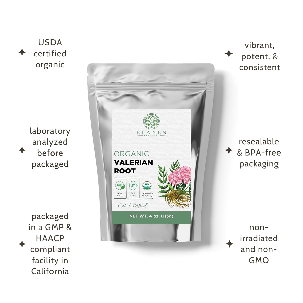 Elanen Naturals Organic Valerian Root Loose Leaf Tea - 4 oz - image 4