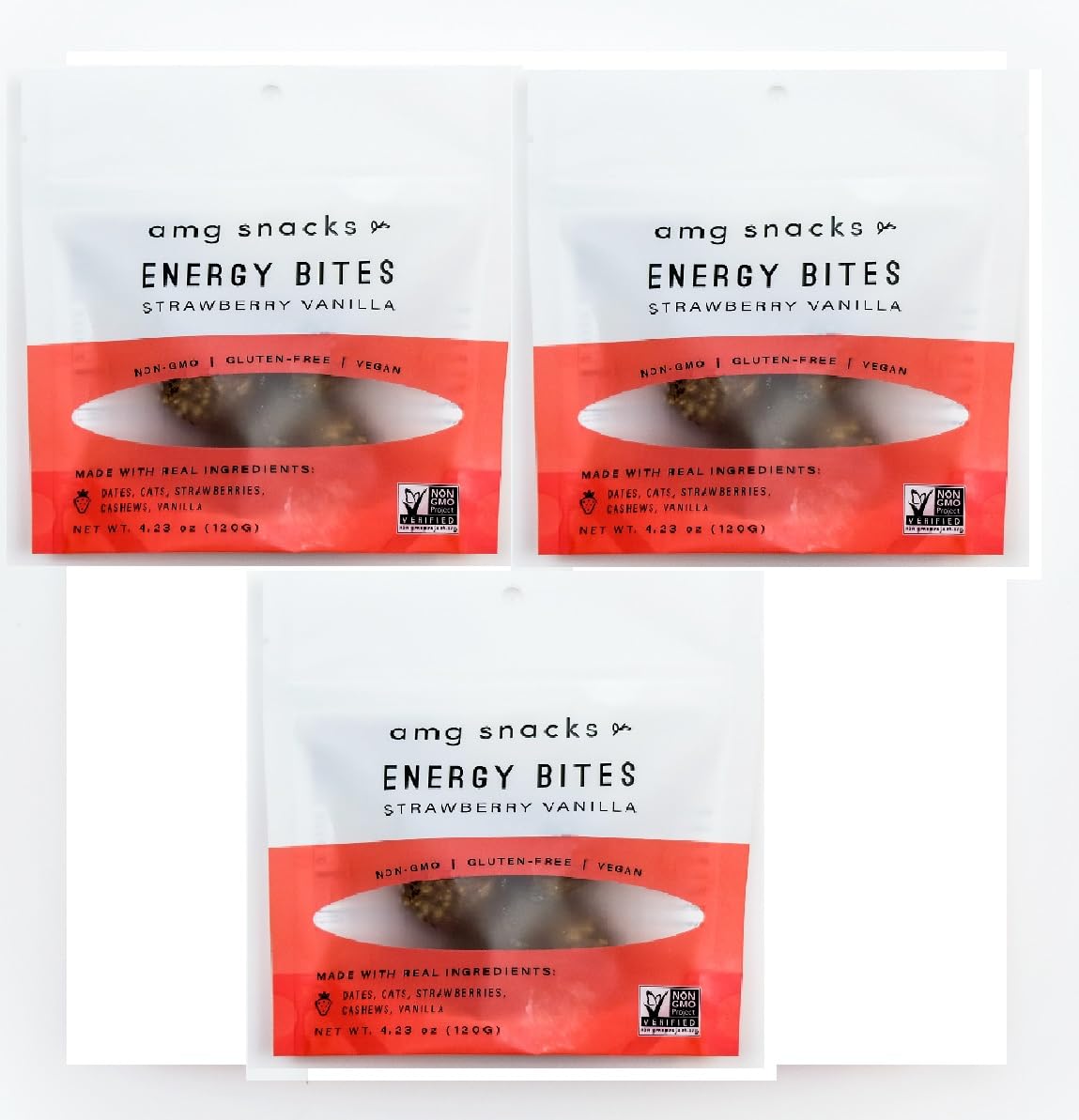 AMG Snacks Strawberry Vanilla Energy Bites - Pack of 3 - image 6