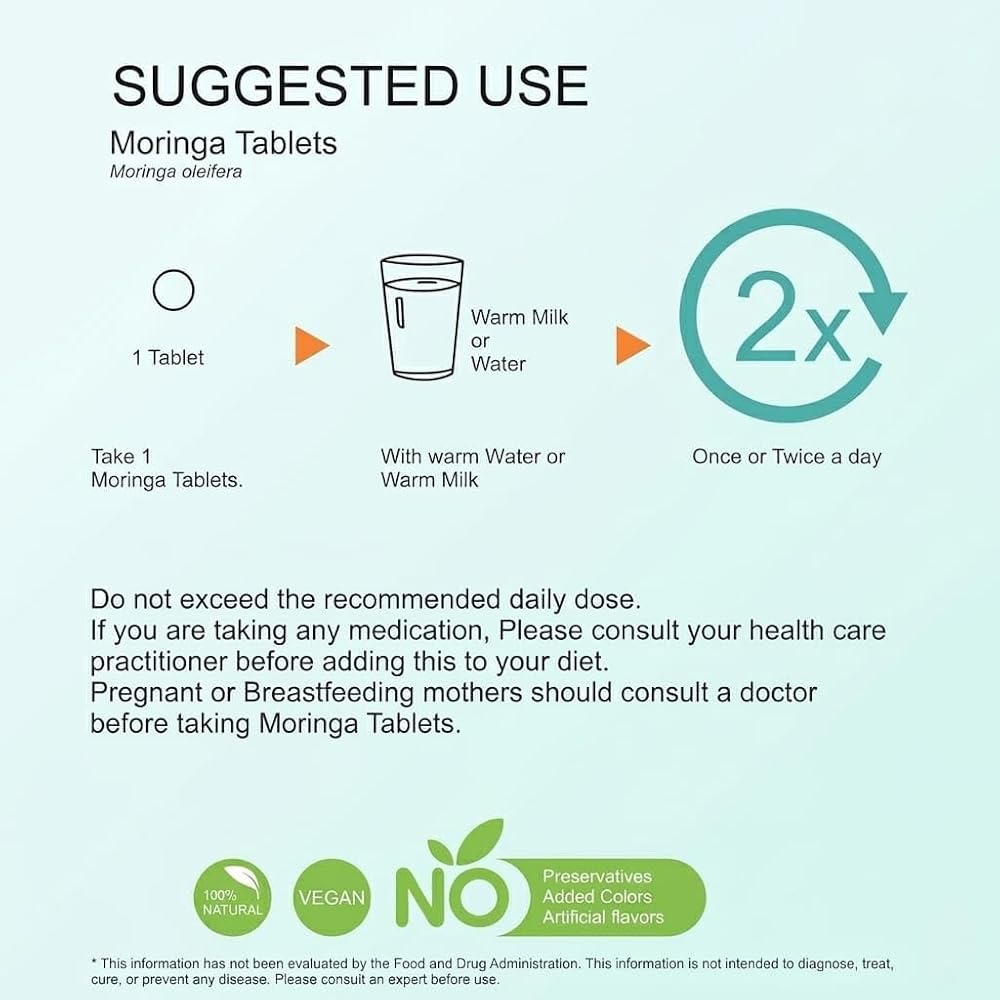 Generic Moringa Tablets 500mg - 120 Tablets - image 6
