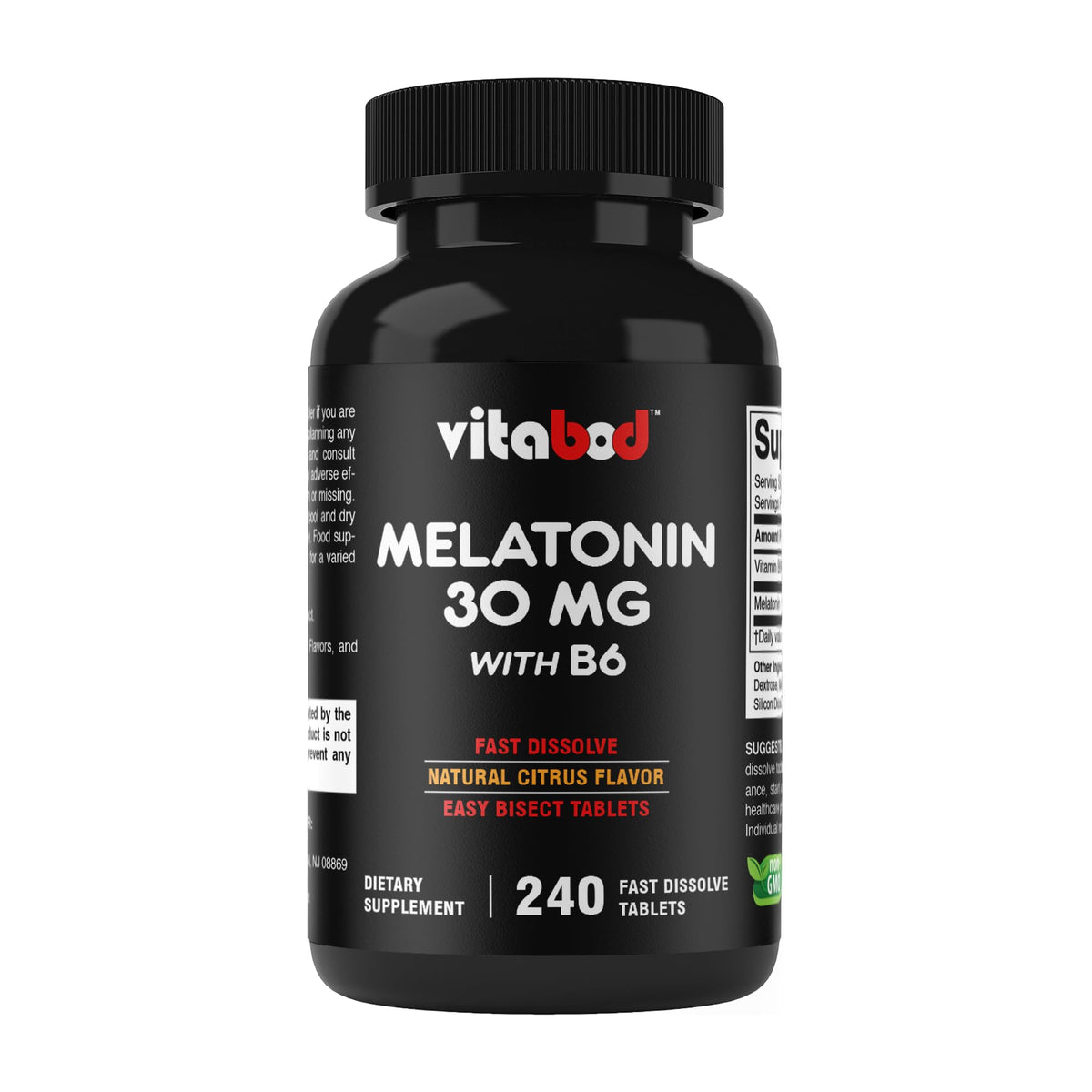 Vitabod Melatonin 30 mg with Vitamin B6 - 240 Tablets