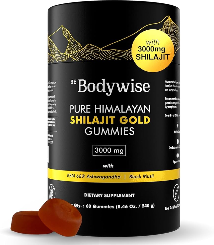 Be Bodywise Pure Himalayan Shilajit Gummies Gold I No Added Sugar I