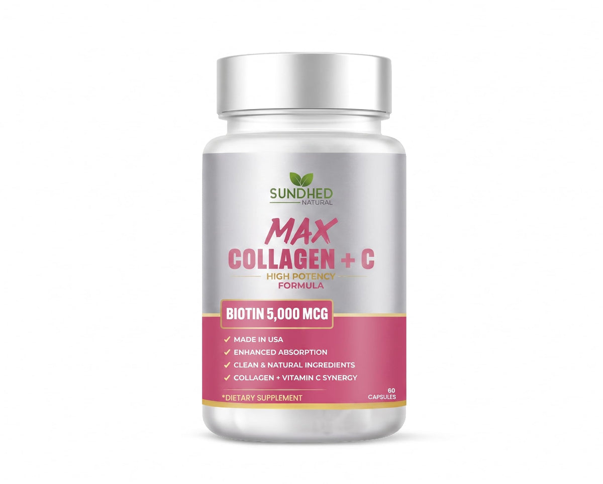 Sundhed Natural Max Collagen Plus C - 60 Capsules