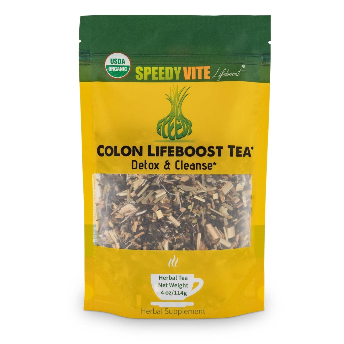 SpeedyVite Colon LifeBoost Tea Detox and Cleanse - Organic Pu'er Tea