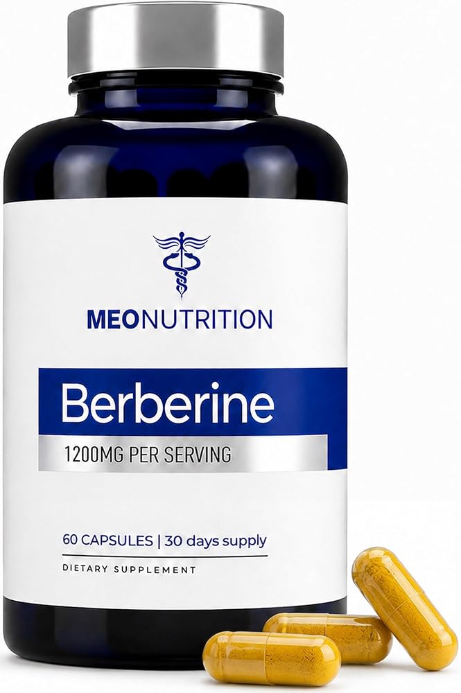 Meo Nutrition Berberine 1200mg HCI Supplement - 60 Capsules