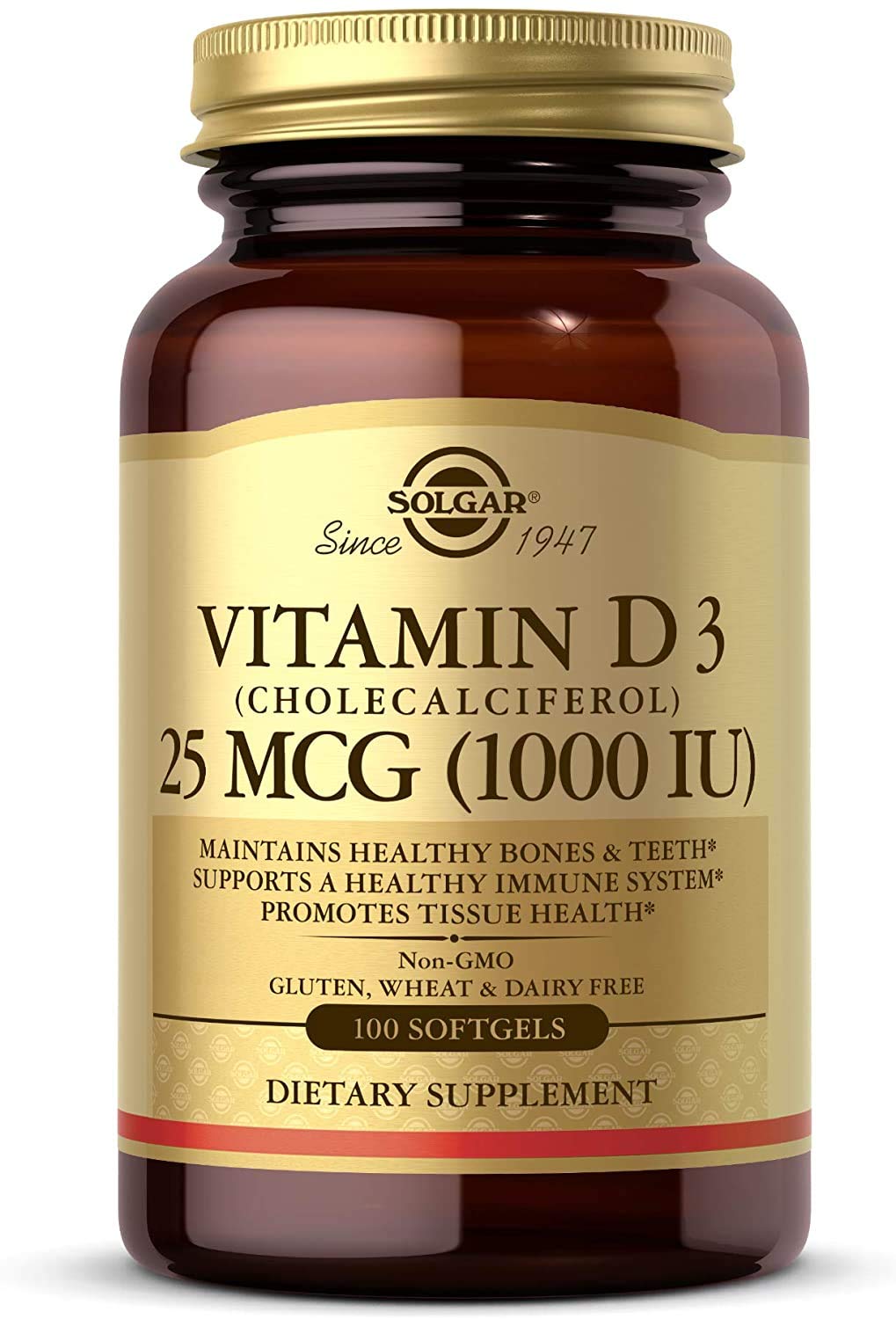 Solgar Vitamin D3 1000 IU - 100 Softgels