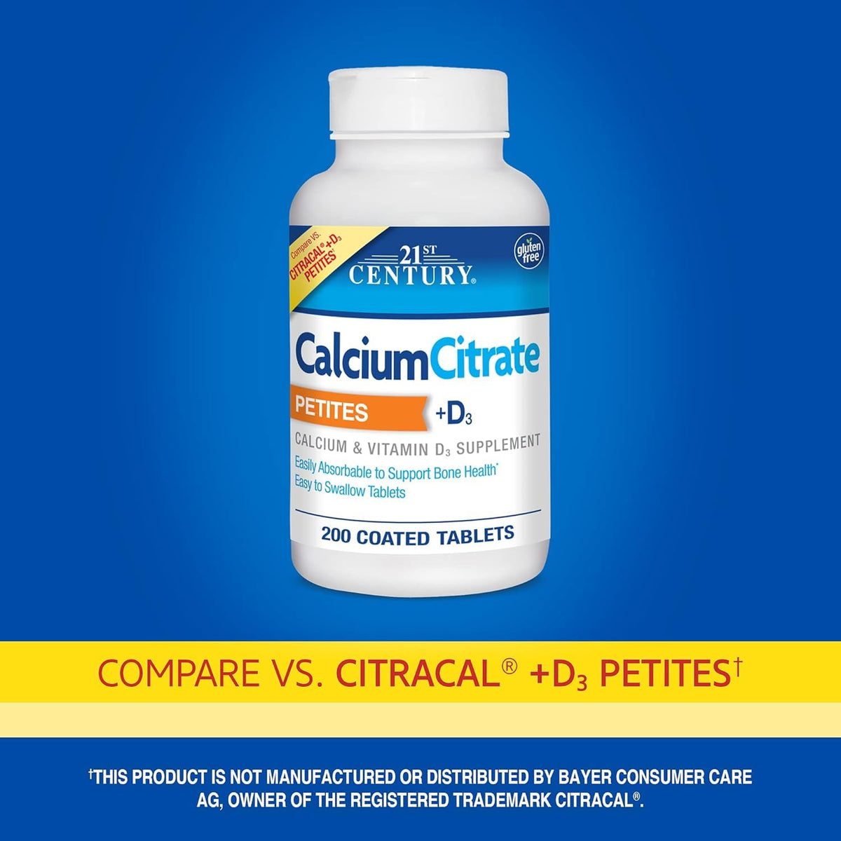 21st Century Calcium Citrate Petites + D3 Coated Tablets - 600 Tablets - image 4