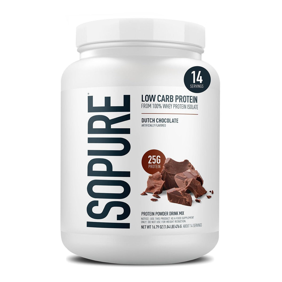 Isopure Low Carb 100% Whey Isolate Protein Powder Dutch Chocolate - 1 Lb - image 4