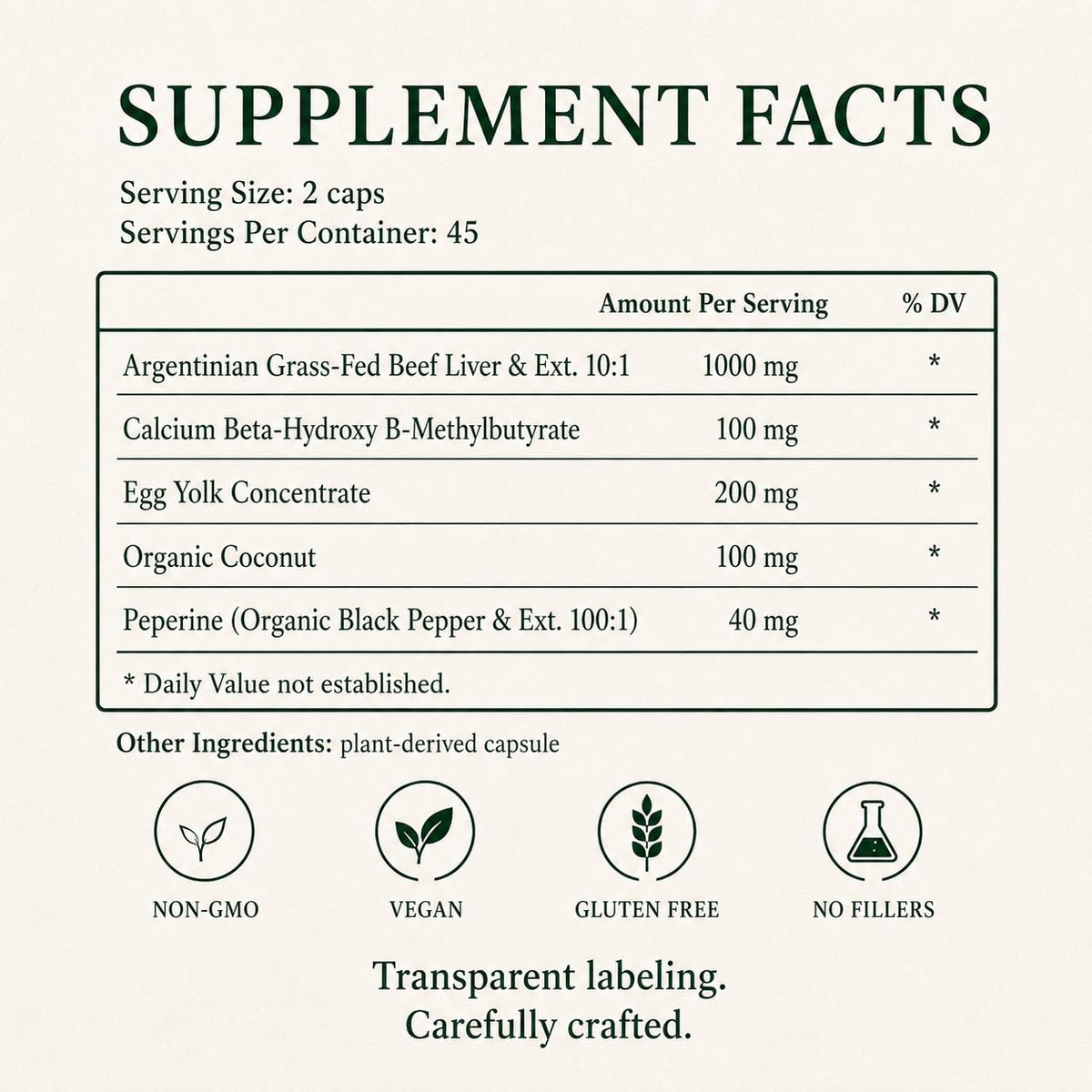 Green Organic Supplements BHB Beta-Hydroxybutyrate - 90 Capsules - image 3