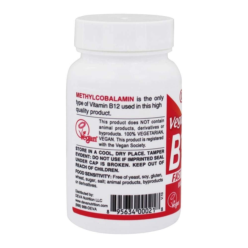 DEVA Vegan B12 Sublingual - 90 Tablets - image 3