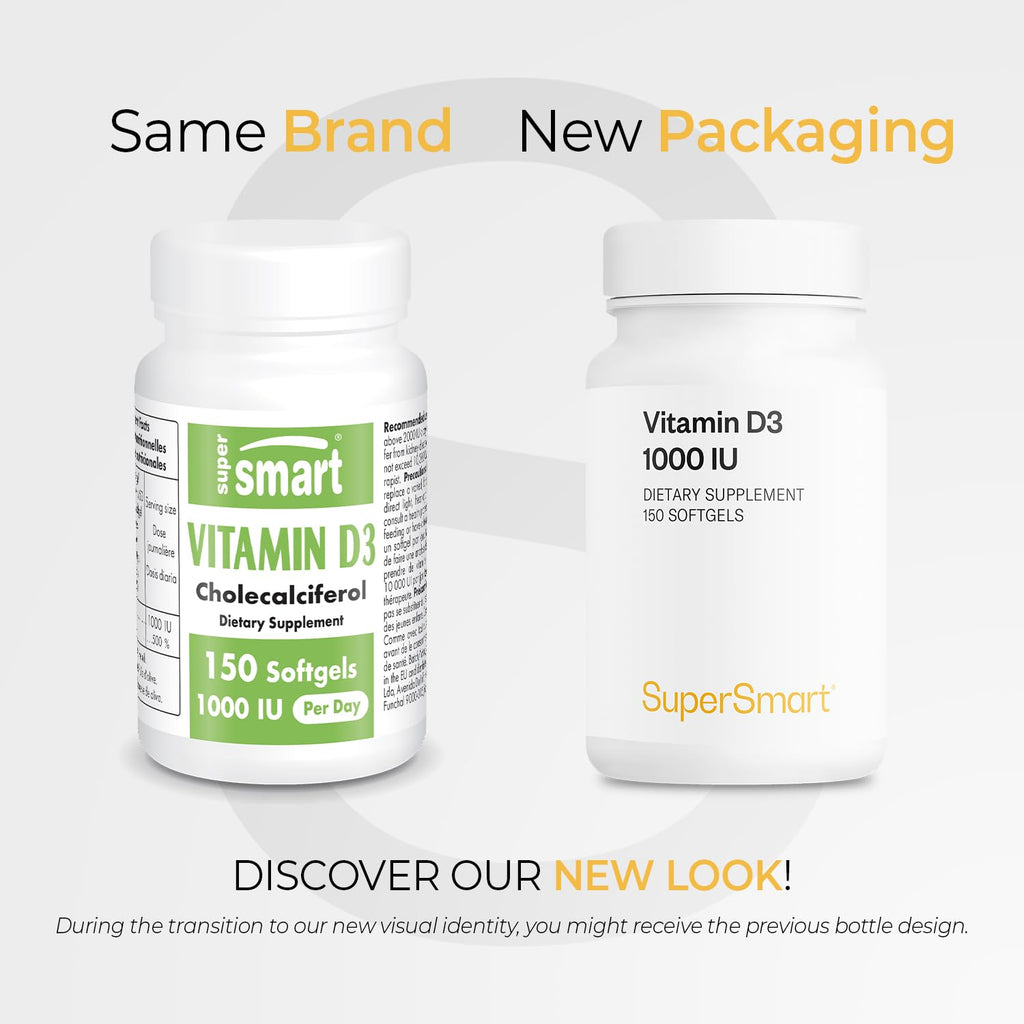 Supersmart Vitamin D3 1000 IU - 150 Softgels - image 2