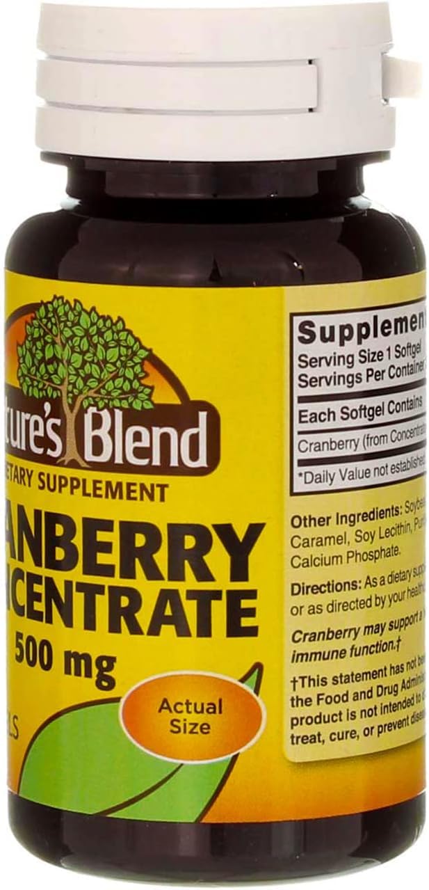 Nature's Blend Cranberry Concentrate 500 mg - 360 Softgels - image 5