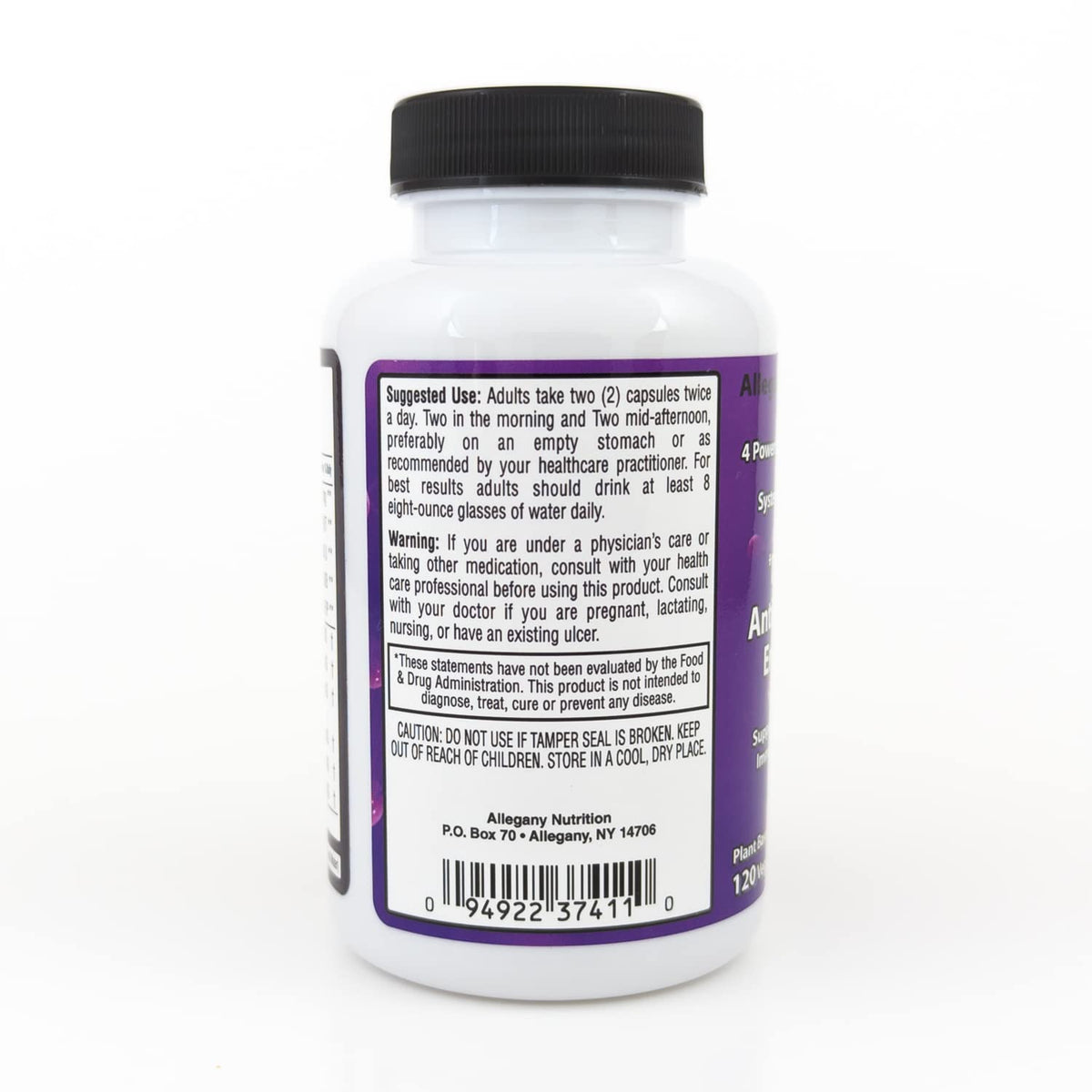 Allegany Nutrition Daily Antioxidant Enzyme - 120 Vegetable Capsules - image 4