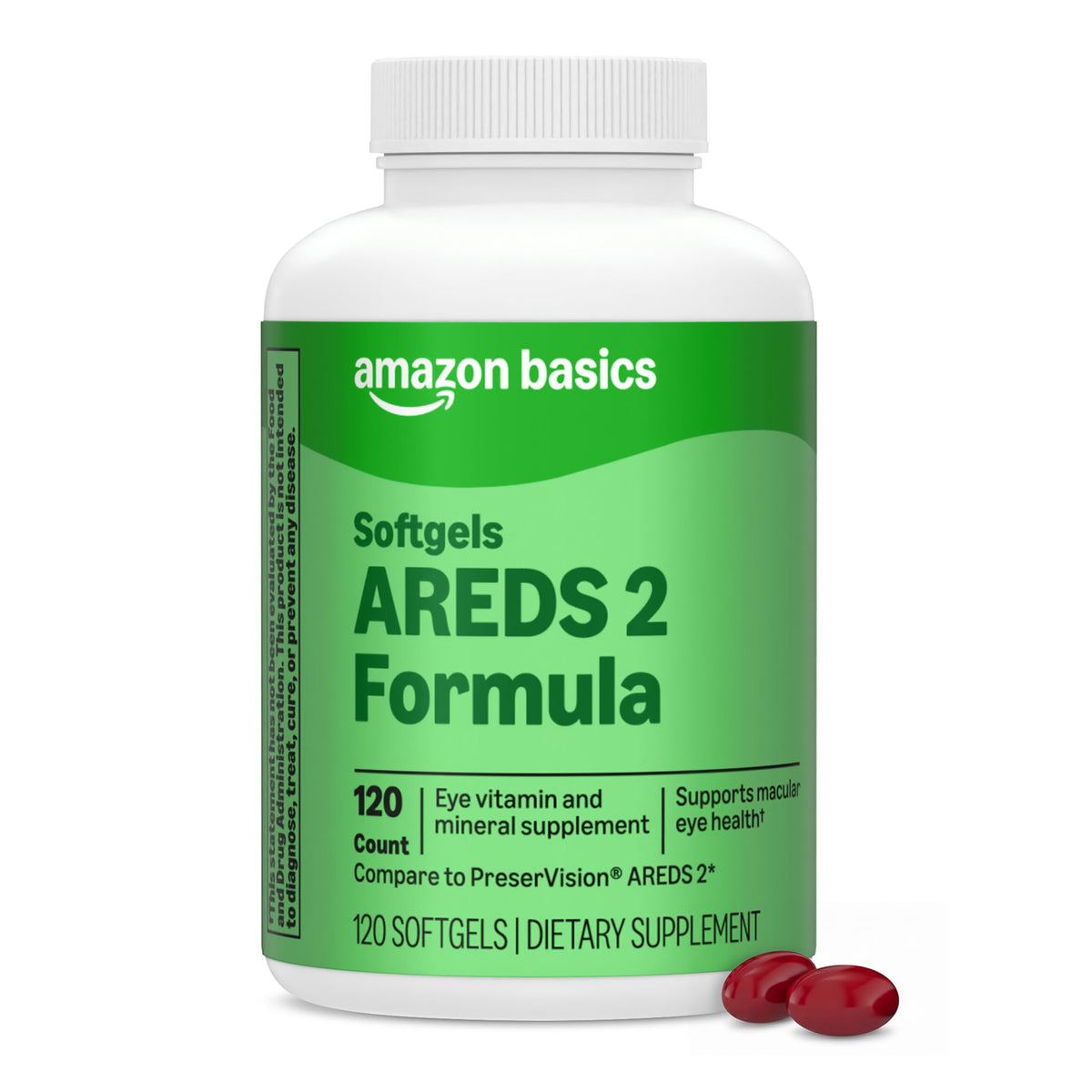 Amazon Basics AREDS 2 Eye Vitamin & Mineral - 120 Softgels