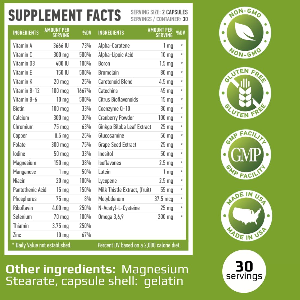 MUSCLE FOOD LABS Complete Vitamins Multivitamin & Minerals - 60 Capsules - image 2